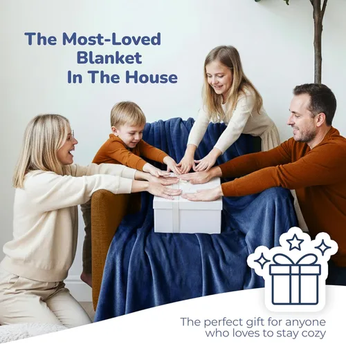 Miniatura 5 de Super Blanky Wearable Blankets for Women and Men, Graduation Day Gift for Her, Fathers Day Gift, Wife Birthday Gifts Ideas Azul Aurora