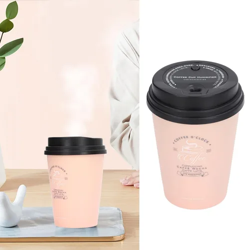 Miniatura 5 de Humidificador de escritorio USB 10.1 fl oz taza de café de bajo ruido apagado automático compacto ligero ahorro de espacio mini humidificador