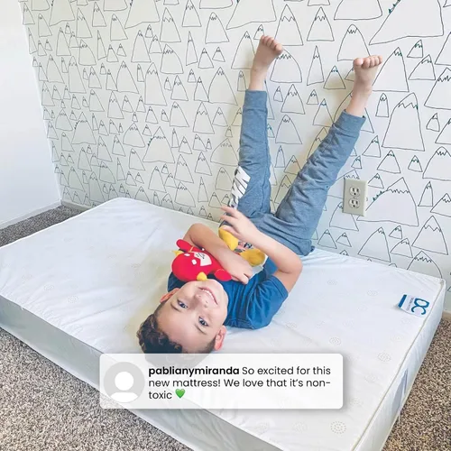 Miniatura 7 de Delta Children Twinkle Galaxy - Colchón para cuna y para niños pequeños de doble cara - Núcleo de fibra de origen sostenible premium - Impermeable