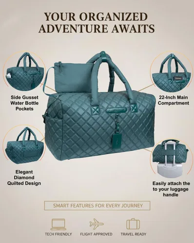 Miniatura 3 de Joan & David - Bolsas de viaje acolchadas de 22 pulgadas para mujer, bolsa de viaje ligera para mujer, bolsa de hospital de alta densidad, bolsas