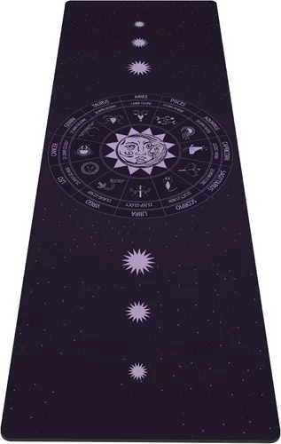 Miniatura 6 de nuveti Alfombrilla de yoga con estampado extra grueso de elastómero termoplástico antideslizante con bolsa de transporte, 72 x 24 pulgadas, extra