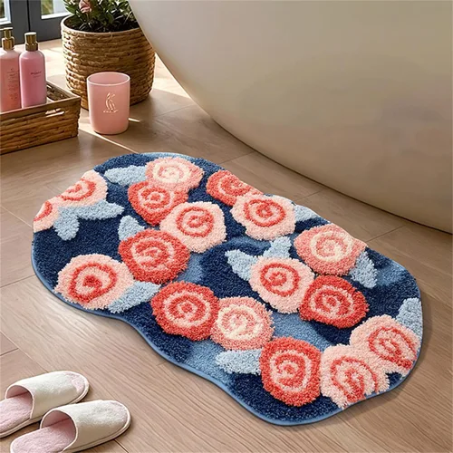 Miniatura 3 de Ankah Alfombra de Ducha Tapete de Baño Serie Bosque Diseño de Dibujos Animados Alfombra de Baño, Esponjosa, Suave, Antideslizante, Duradera