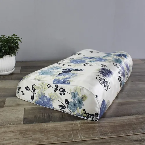 Miniatura 8 de Funda de almohada de seda para almohada de cuello de espuma viscoelástica, funda de almohada de seda de morera pura para almohada cervical de Beige