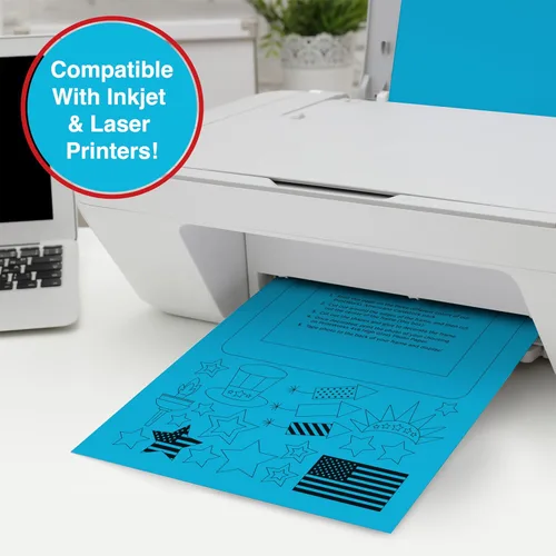 Miniatura 5 de PrintWorks Americana Cardstock 8.5 x 11 pulgadas – 200 hojas – Colores de cartulina rojo, blanco y azul – Ideal para proyectos escolares