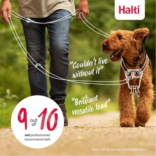 Miniatura 6 de Correa de Entrenamiento Halti - Correa de Perro Multifuncional de Doble Extremo, Ideal para Entrenamiento de Perros Anti-Tirón. Ligera, Suave y Negro