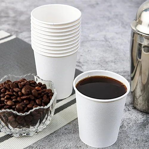 Miniatura 2 de Turbo Bee Tazas de papel desechables para café de 16 onzas, paquete de 210 tazas de papel blancas, tazas desechables para bebidas calientes Paquete