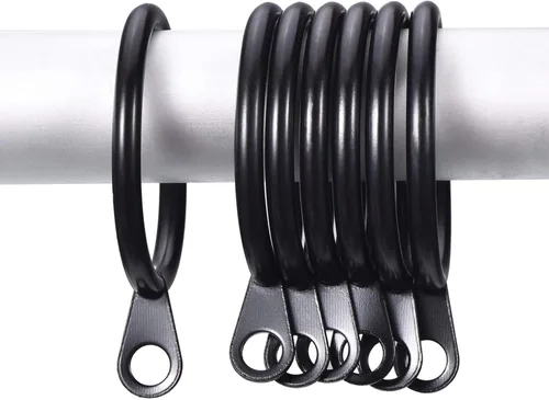 Miniatura 5 de Shappy Paquete de 40 anillos de metal para cortinero con ojales de diámetro interno de 0.98 pulgadas, se adapta a cortineros de hasta 0.7 pulgadas
