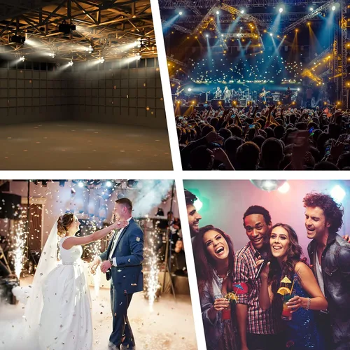 Miniatura 8 de StageLights con puertas de granero – Focos LED COB de 100 W, luces pares blancas cálidas y frías – Luces DMX/Master-Slave DJ, focos de iglesia