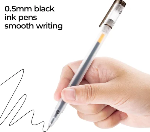 Miniatura 3 de M&G 12 bolígrafos de gel de punta fina de 0.020 in, bolígrafos de tinta de gel negra de gran capacidad, bolígrafos de tinta de gel de secado rápido