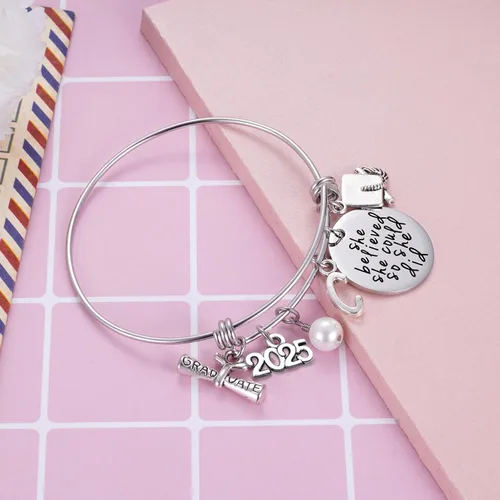 Miniatura 8 de Ukodnus Regalo de graduación de clase 2024 – Pulsera de graduado de último año 2024 – Regalos de graduación inspiradores para ella – 26 pulseras