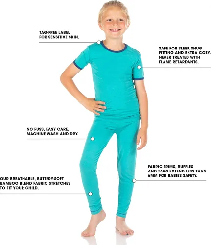 Miniatura 2 de KicKee Pants Conjunto de pijama estampado con camiseta de manga larga, pijama ajustada súper suave de bebé a niño