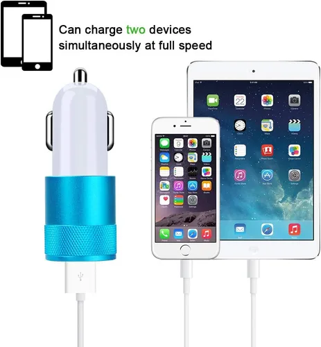 Miniatura 4 de Cargador de coche, Sicodo 3.4A, paquete de 2 cargadores de puerto inteligente USB compatibles con iPhone 17 16 15 14 13 12 SE X 11 Pro, Pro Max