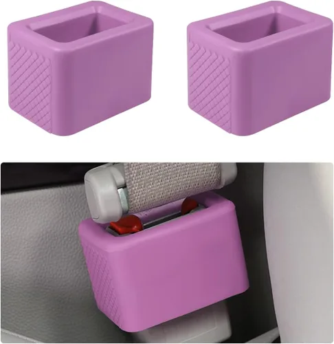Miniatura 7 de Augeny 2 unidades de soporte para hebilla de cinturón de seguridad, refuerzo de hebilla de cinturón de seguridad trasera de silicona para automóvil