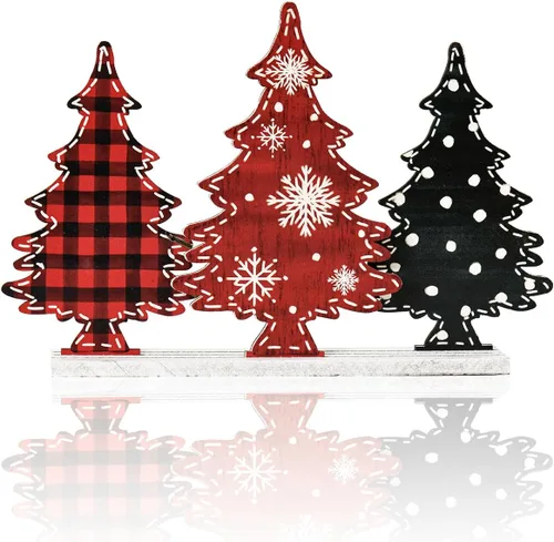Miniatura 16 de Smile - Juego de decoración patriótica de madera, 3 piezas con bandeja escalonada del 4 de julio con camión rojo, gnomo y pila de estrellas