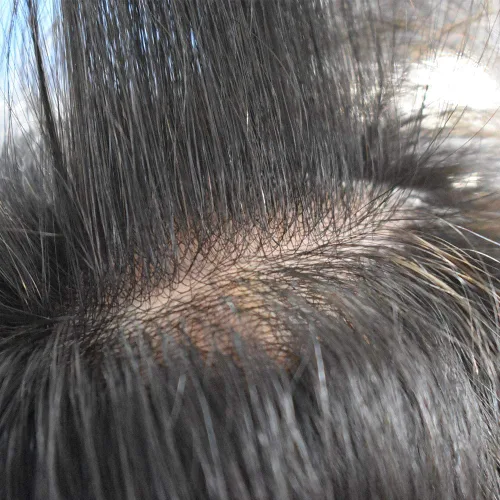 Miniatura 3 de Toupee - Sistema de cabello humano de repuesto para hombre, pieza de cabello humano con bucle en V de poliuretano de 0.002 in, peluca de piel fina