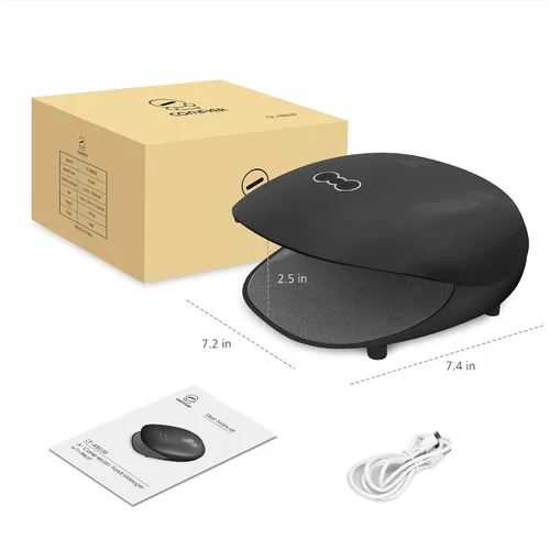 Miniatura 9 de COMFIER Masajeador de manos inalámbrico con calor - 3 niveles de compresión y calentamiento, máquina masajeadora de manos recargable para túnel Negro