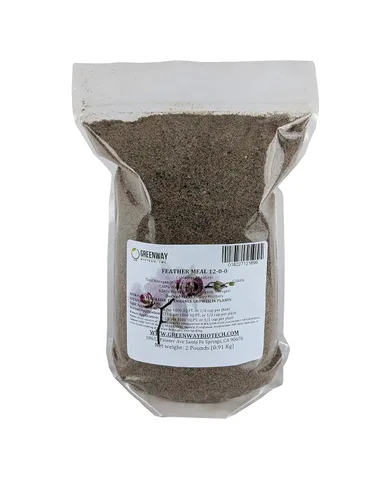 Greenway Biotech, Inc. Fertilizante orgánico de harina de plumas 12-0-0 incluye fertilizante nitrogenado al 12% para compost, libre de metales
