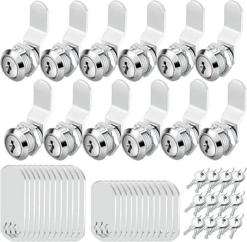 Cerraduras de leva de 5/8 – Cerradura de leva de 5/8 de diámetro con llave igual, cerraduras de gabinete de archivos seguros, cajones, buzón de 1