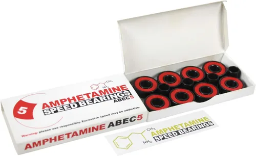 Miniatura 2 de Amphetamine Rodamientos de velocidad para patineta – Juego de 8 – Elige entre cerámica, acero inoxidable, Abec 5, 7 – Se adapta a todas las ruedas