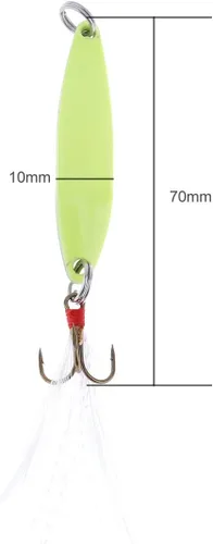 Miniatura 8 de Metal Jigs & Glow Jigging Spoons - Cebos duros luminosos para señuelos giratorios