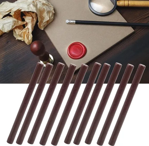 Miniatura 3 de ZJchao Varillas de cera de sellado, 10 piezas adhesivas para manualidades, laca redonda, sobres de sello pequeños, kit de cera para pistola