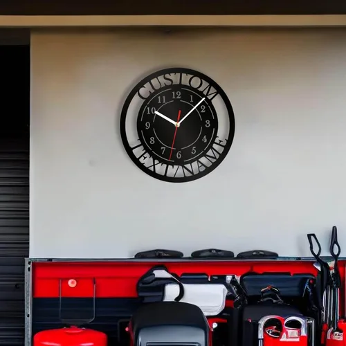 Miniatura 12 de Reloj de pared personalizado para taller de reparación de automóviles – Añade texto con nombre personalizado – Regalo para reparador, albañil