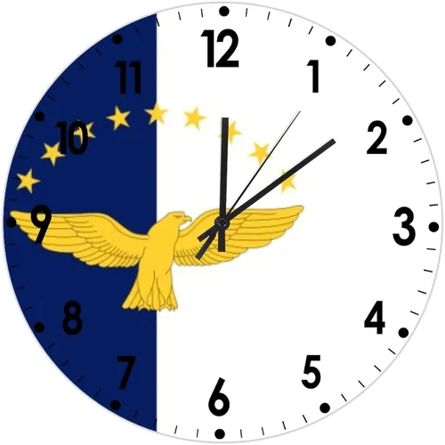 Miniatura 385 de Cheyan Reloj de pared con bandera de Canadá de 12 pulgadas, silencioso, sin tictac, de PVC, funciona con pilas, reloj redondo decorativo, regalo