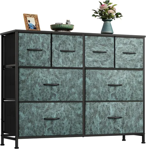 Miniatura 32 de WLIVE Cómoda para dormitorio con 8 cajones, cómoda de tela ancha para almacenamiento y organización, cómodas de dormitorio, cajonera para sala