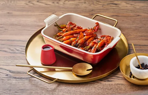 Miniatura 5 de Fuente de cerámica para el horno, colección Heritage de Le Creuset, Cereza