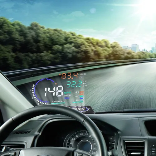Miniatura 2 de VGEBY A8 5.5'' OBD II visualizador con cabezal HUD para auto, reflector, con pantalla visualizadora, para parabrisas de auto