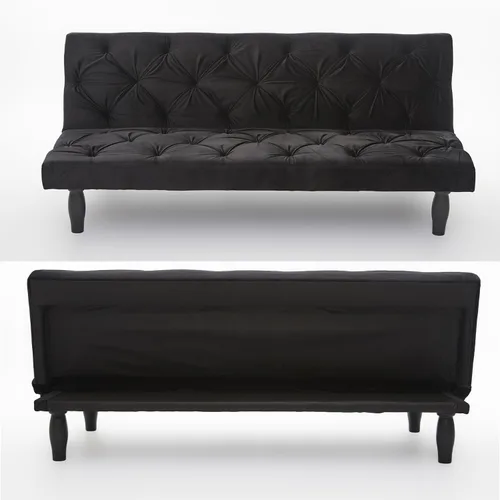 Miniatura 5 de Sofá cama tipo futón, moderno, tapizado, plegable, para sala de estar compacta, sofá reclinable de tela, para apartamentos pequeños, espacios