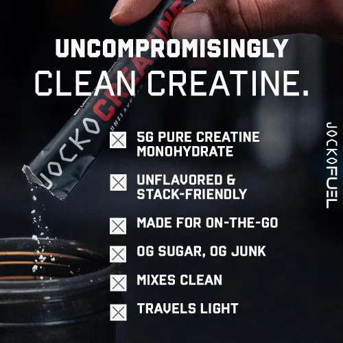 Miniatura 3 de Jocko Fuel Paquetes de creatina en barra – Paquetes de viaje de monohidrato de creatina en polvo para hombres y mujeres, suplemento para rendimiento