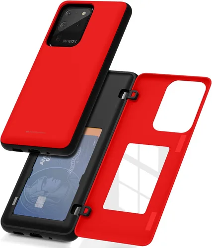 Miniatura 29 de GOOSPERY Funda tipo cartera para Samsung Galaxy S22 Ultra, [tarjetero] parachoques magnético de puerta con cierre automático, cubierta protectora
