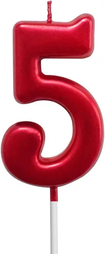 Miniatura 14 de Velas de Cumpleaños Rojas 3 Velas 3er Tres Años Pastel Número Romano Enfriador Número Vela No 30 31 32 33 34 35 36 37 38 39