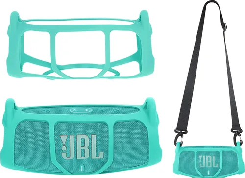Miniatura 11 de Alltravel - Funda de silicona para JBL Charge 5, altavoz Bluetooth portátil, solución de protección completa portátil, piel personalizada