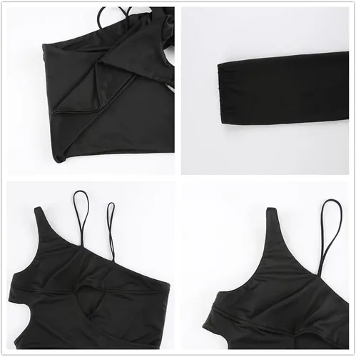 Miniatura 5 de Camiseta sin mangas gótica sexy negra para mujeres o adolescentes