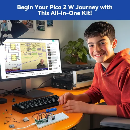 Miniatura 9 de SunFounder Raspberry Pi Pico 2 W Kit de Inicio Definitivo con Más de 110 Cursos en Video y Tutoriales en Línea, 96 Proyectos (16 Proyectos de IoT)