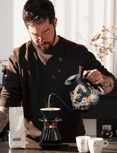 Miniatura 2 de Cocinare Hervidor eléctrico de cuello de cisne, control preciso de temperatura de ±0.5 °F, calentamiento rápido de 1500 W, café y té, acero