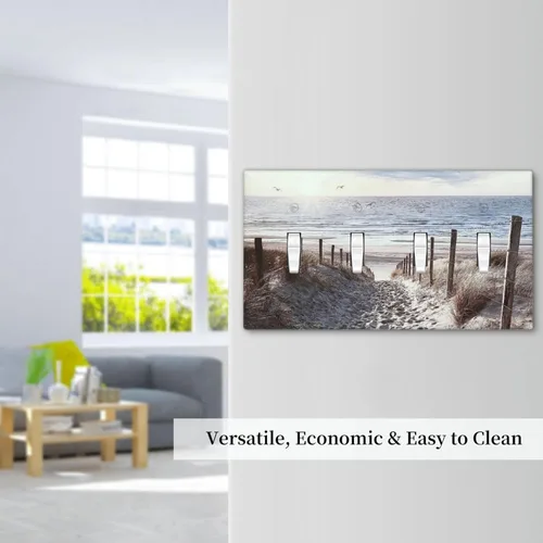 Miniatura 459 de Cubiertas de placa de pared de 3 gang con interruptor de luz de triple palanca, en negro y dorado con esplendor de oro rosa, estampado floral