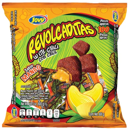 Miniatura 9 de Jovy Revolcaditas con sabor a chile y mango Bolsa de 6 onzas Caramelo mexicano