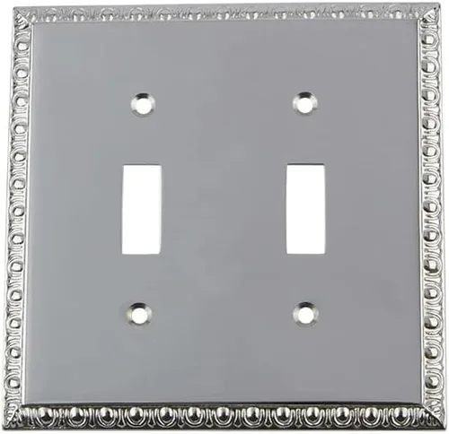 Miniatura 69 de Nostalgic Warehouse Egg & Dart Deco - Cubierta para placa de interruptor de salida eléctrica Bronce intemporal
