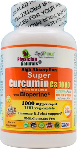 Super Curcumin 1000 con Bioperine 1000mg - 100 cápsulas