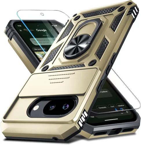Miniatura 42 de Janmitta - Funda compatible con Google Pixel 9 Pro XL con cubierta deslizante para lente de cámara incorporada + protector de pantalla + soporte