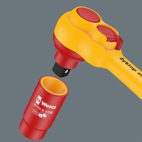 Miniatura 4 de WERA 05004966001 8007 B VDE Zyklop Trinquete, aislado, con palanca de interruptor, con accionamiento de 3/8", 3/8" x 8.740 in
