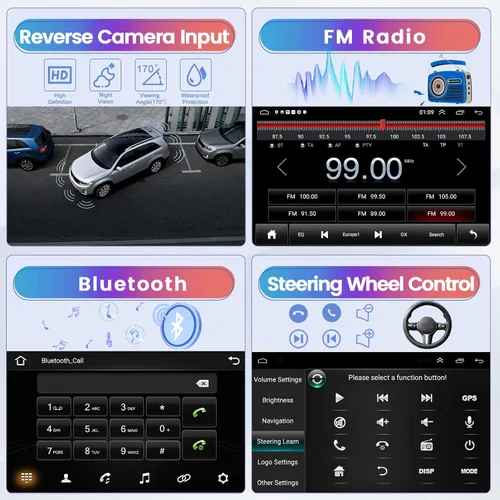 Miniatura 6 de [2+64 GB] Hikity para Honda Civic 2013-2017 Android estéreo de coche con Apple Carplay Android Auto, pantalla táctil de 9 pulgadas, radio de coche