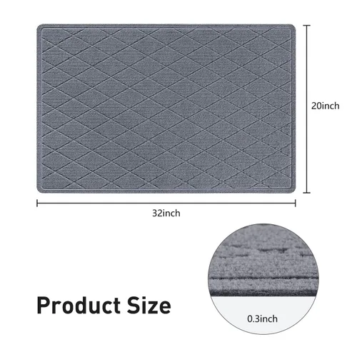 Miniatura 2 de Stair Treads with Landing Rug for Wooden Steps Indoor, Peel and Stick Stair Treads Matching-Mat 20"X32" Stair Landing Slip Resistant Polyester Stair