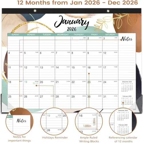 Miniatura 3 de Calendario 2026 - Calendario de Escritorio 2026, ENE.2026 - DIC.2026, Calendario de Escritorio Grande de 12 Meses 14.6" x 11.5", Calendario 2026