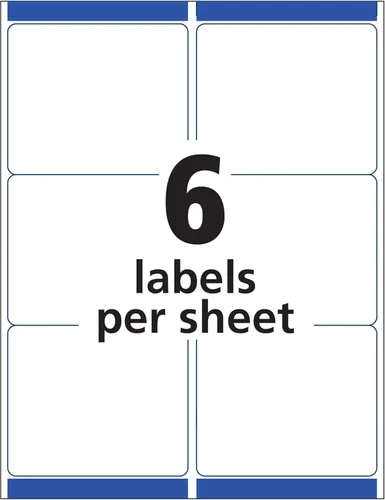 Miniatura 3 de Avery Removable ID Labels, Sure Feed Technology, Removable Adhesive, 3-1/3" x 4", 150 Labels (6464)