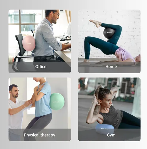 Miniatura 8 de FITMIND_Pelota de Pilates de 10 Pulgadas Antiestrés y Antideslizante Mini Bola de Yoga para Fitness, Entrenamiento del Núcleo, Terapia Física, Azul