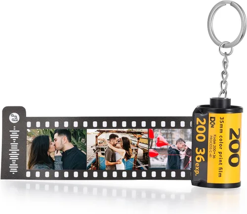 Miniatura 8 de Llaveros personalizados con fotos, llavero personalizado con rollo de película de cámara de imagen, regalo para novio